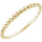 Beaded 1.7mm Stacking Ring, 14k Yellow Gold, Size 7.5