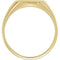 Men's Closed Back Square Signet Ring, 14k Yellow Gold (12mm) Size 12.75