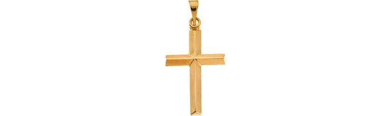 Petite 14k Yellow Gold Christian Cross Pendant