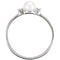 White Akoya Cultured Pearl and Diamond Ring, Rhodium-Plated 14k White Gold (4.50mm) (.04Ctw, G-H Color, I1 Clarity) Size 5.5