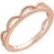 Scalloped Bead Trim 4mm Stacking Ring, 14k Rose Gold, Size 5.25