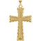 Inlay Christian Cross 14k Yellow Gold Pendant (34.00X23.00 MM)