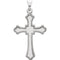 Quadrate Cross 14k White Gold Pendant