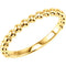 Granulated Bead Stackable 2.5mm 14k Yellow Gold Ring