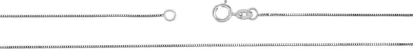 .55mm 14k White Gold Solid Box Chain Link