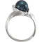 Black Akoya Cultured Pearl and Diamond Ring, Rhodium-Plated 14k White Gold (8mm) (.03Ct, G-H Color, I1 Clarity)