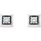 Diamond Square Earrings, Rhodium-Plated 14k White Gold (.125 Ctw,GH Color, I1 Clarity)