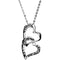 Sterling Silver Double Heart for Sisters Reversible Necklace, 18"