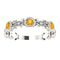 Citrine and Diamond Vintage-Style Ring, Rhodium-Plated Sterling Silver (0.03 Ctw, G-H Color, I1 Clarity)
