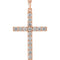 Diamond Cross Pendant, 14k Rose Gold (0.33 Ctw, Color GH, Clarity I1)