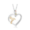 Heart Hummingbird Necklace, Sterling Silver, 10k Yellow Gold, 12k Green, Rose Gold Black Hills Gold, 18"