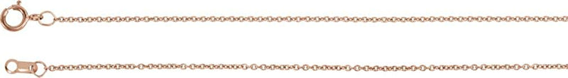 Diamond Sideways Cross 14k Rose Gold Necklace , 16"-18" (.03 Ct, G-H Color, I1 Clarity)