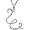 5-Stone Diamond Letter 'W' Initial 14k White Gold Pendant Necklace, 18" (.03 Cttw, GH, I1)