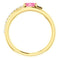 Pink Tourmaline and Diamond Bypass Ring, 14k Yellow Gold (.125 Ctw, G-H Color, I1 Clarity)