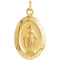 14k Yellow Gold Oval Miraculous Medal (14.75x11 MM)