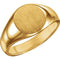 Men's 10k Yellow Gold 13mm Matte Round Signet Ring