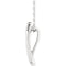 Sterling Silver Journey Leaf Necklace, 18"