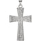 Inlay Christian Cross Rhodium-Plated 14k White Gold Pendant (34.00X23.00 MM)