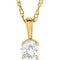 Children's Imitation Diamond 'April' Birthstone 14k Yellow Gold Pendant Necklace, 14"