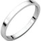 14k White Gold Slim-Profile Flat 2mm Band, Size 11