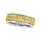 7mm 14k White and Yellow Gold Bridal Celtic Band, Size 5.5