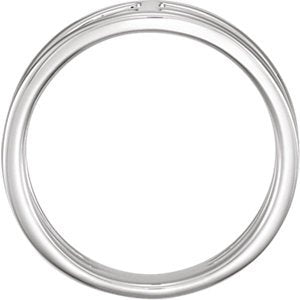 Platinum 3 Row Negative Space Ring