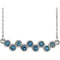 Platinum Bezel-Set Aquamarine Bar Necklace, 16-18"