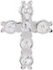 Platinum Diamond Cross Pendant, (1/4 Ctw, Color G-H, Clarity I1)