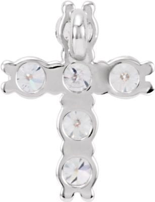 Platinum Diamond Cross Pendant, (1/4 Ctw, Color G-H, Clarity I1)