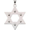 Diamond Star of David 14k White Gold Pendant