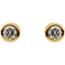 Diamond Stud Bezel Earrings, 14k Yellow Gold (1 Cttw, Color GH, Clarity I1)