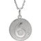 Diamond Number '6' Sterling Silver Pendant Necklace, 18" (.005 Cttw)