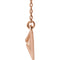 Geometric Pyramid Necklace, 14k Rose Gold 16-18"