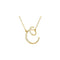 14k Yellow Gold Alphabet Initial Letter C Diamond Pendant Necklace, 17" (GH Color, I1 Clarity, 1/10 Cttw)