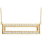 Diamond Rectangle Necklace in 14k Yellow Gold, 16-18" (3/8 Cttw)