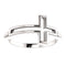 Embossed Cross Rhodium-Plated 14k White Gold Ring