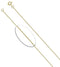 Diamond Wishbone Pendant Necklace, 10k Yellow Gold, 12k Yellow Gold Black Hills Gold Motif, 18'' (0.05 Ct)