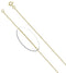 Ave 369 Black Powder Coat Tear Drop Necklace, 10k Yellow Gold, 12k Rose and Green Gold Black Hills Gold Motif, 18"