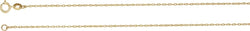 1 mm 18k Yellow Gold Solid Rope Chain, 20"