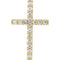 Diamond Petite Cross 14k Yellow Gold Pendant (.5 Ctw, G-H Color, I1 Clarity)