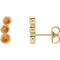 Citrine Three-Stone Ear Climbers, 14k Yellow Gold