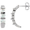 Three Diamond J-Hoop Earrings, Rhodium-Plated 14k White Gold (1 1/2 Ctw, Color GH, Clarity I1)