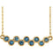 Bezel-Set Aquamarine Bar Necklace, 14k Yellow Gold 16-18"