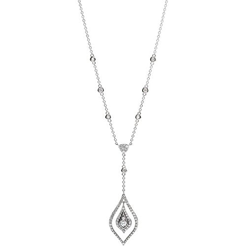 14k White Gold .83 Cttw. Diamond Necklace