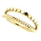 Rope Trim and Flat Granulated Bead Twin Stacking Ring, 14k Yellow Gold, Size 7