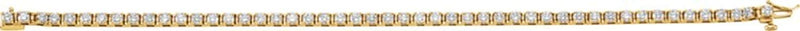 49-Stone Diamond Tennis 14k Yellow Gold, 7.25" (3.37 Cttw, GH Color , I1 Clarity )