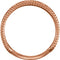 Geometric Circle Rope Trim Ring, 14k Rose Gold