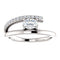 White Sapphire and Diamond Bypass Ring, Sterling Silver (.125 Ctw, G-H Color, I1 Clarity)