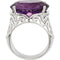 Amethyst 11.15 Ct February Birthstone Sterling Silver Filigree Ring, Size 5.75