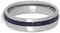 Lapis Lazuli Titanium Band and Lapis Lazuli Platinum Band, His and Hers Wedding Rings